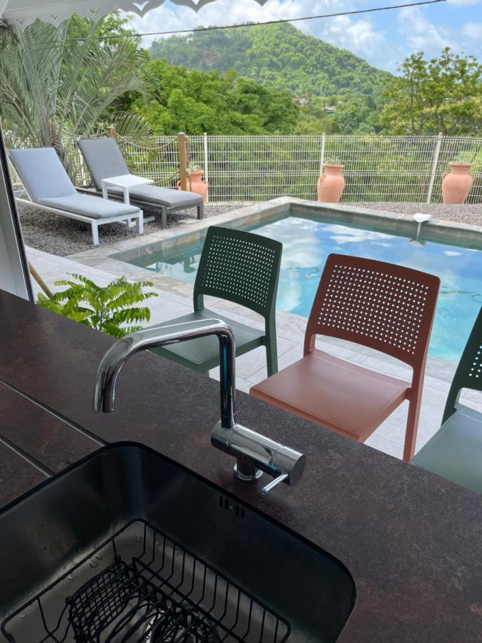 Les Appart Villa Sunbay Caraibes Avec Piscine Privative Vue Mer Et Montagne Le François Dış mekan fotoğraf