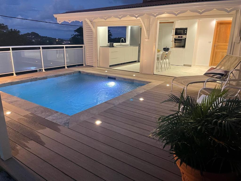 Les Appart Villa Sunbay Caraibes Avec Piscine Privative Vue Mer Et Montagne Le François Dış mekan fotoğraf